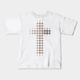 BROWN CROSS WITH CIRCLES Kids T-Shirt